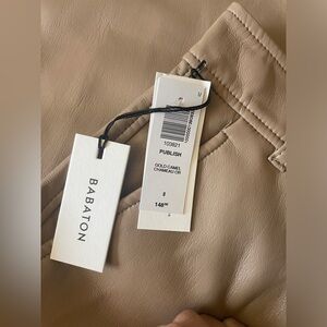 Aritzia Babaton PUBLISH leather pants NWT size 8